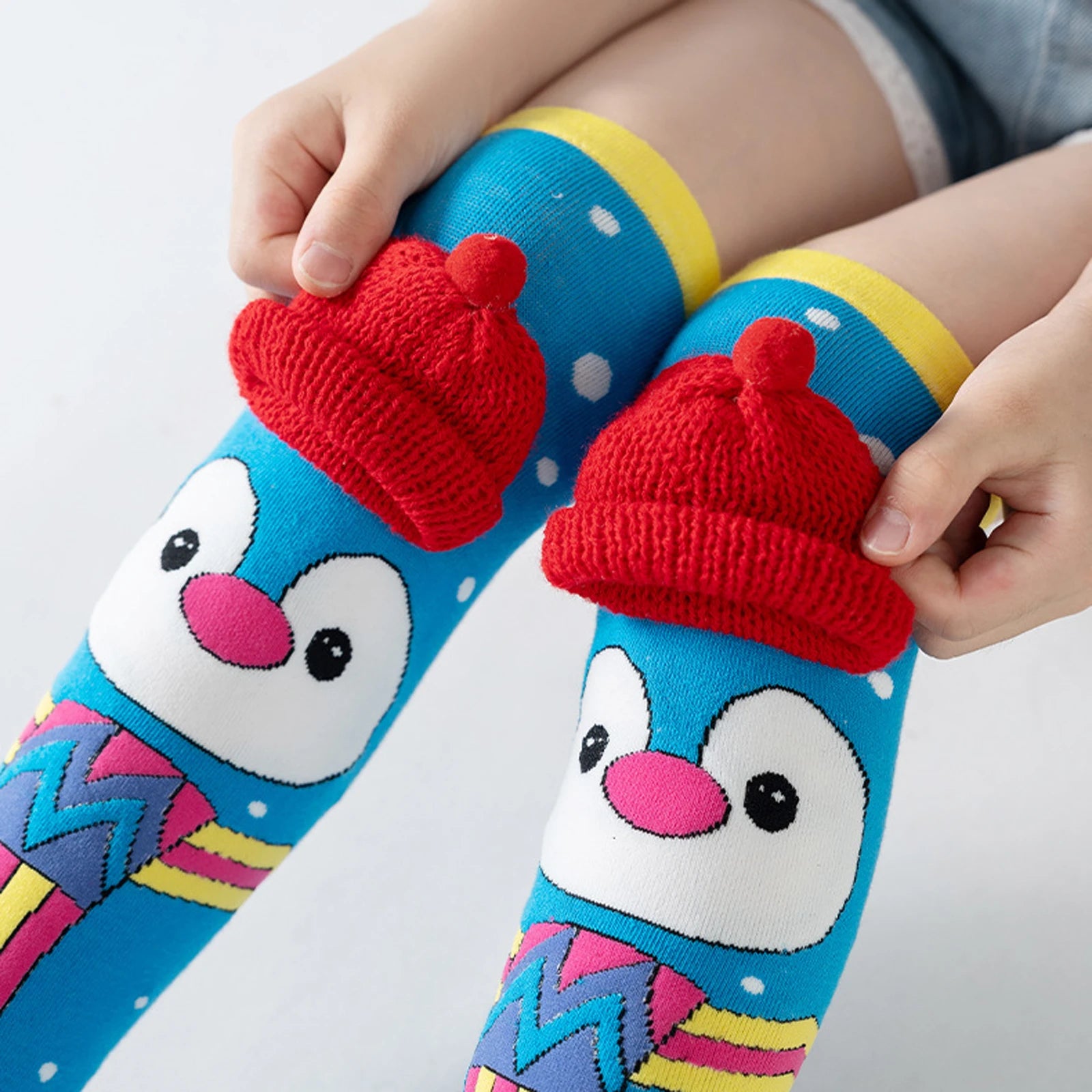 Cartoon Dog Rabbit Girls Boys Stockings Funny Penguin 3D Kids Socks Party Festival Children Long Socks Knee-high Socks