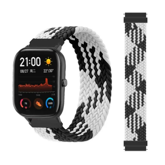 20mm 22mm Watch Straps For Amazfit GTS/4/3/2/2e/GTS2 Mini/GTR 4/3 pro/GTR2/2e/2 Braided solo loop Bracelet Amazfit bip 6 5 band