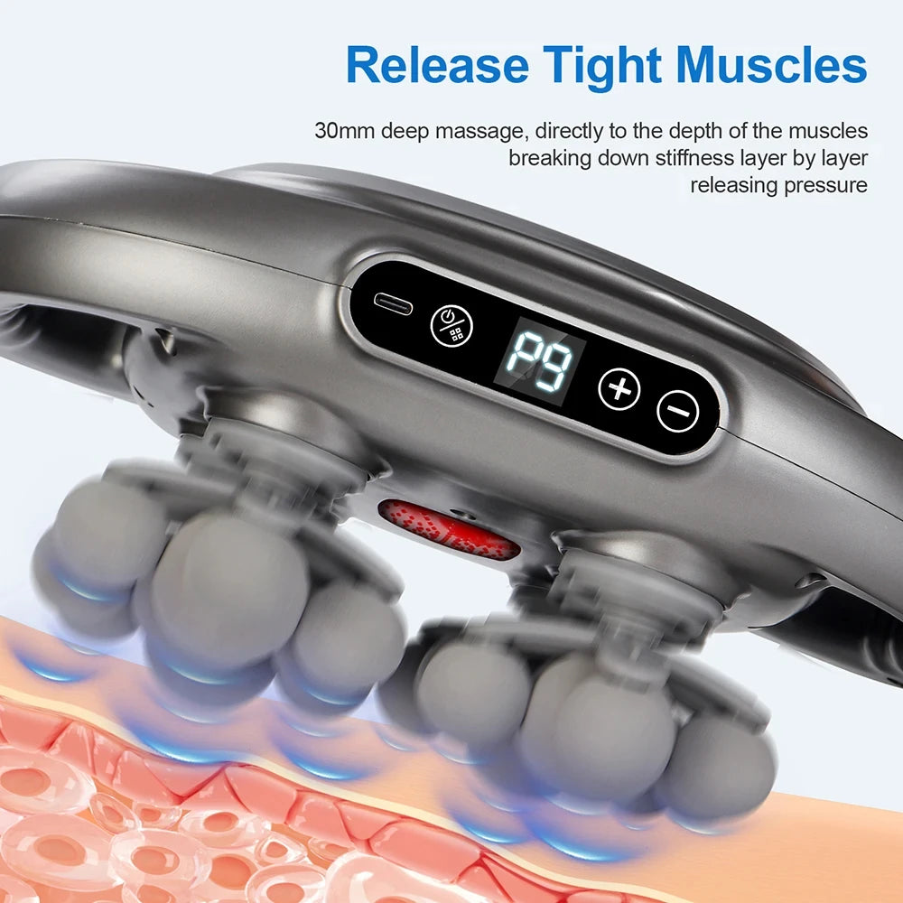22-Head Deep Tissue Percussion Massage Gun, High-Power Vibration for Targeted in Back Neck & Shoulders Massage