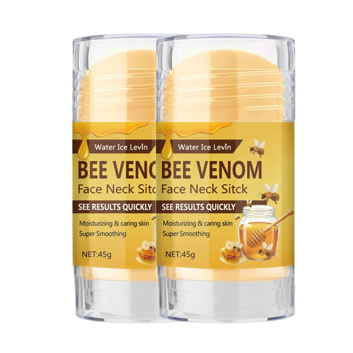 Bee Venom Face & Neck Firming Stick with Collagen & Vitamin C - Intense Moisturizing & Smoothing Anti-Aging Treatment