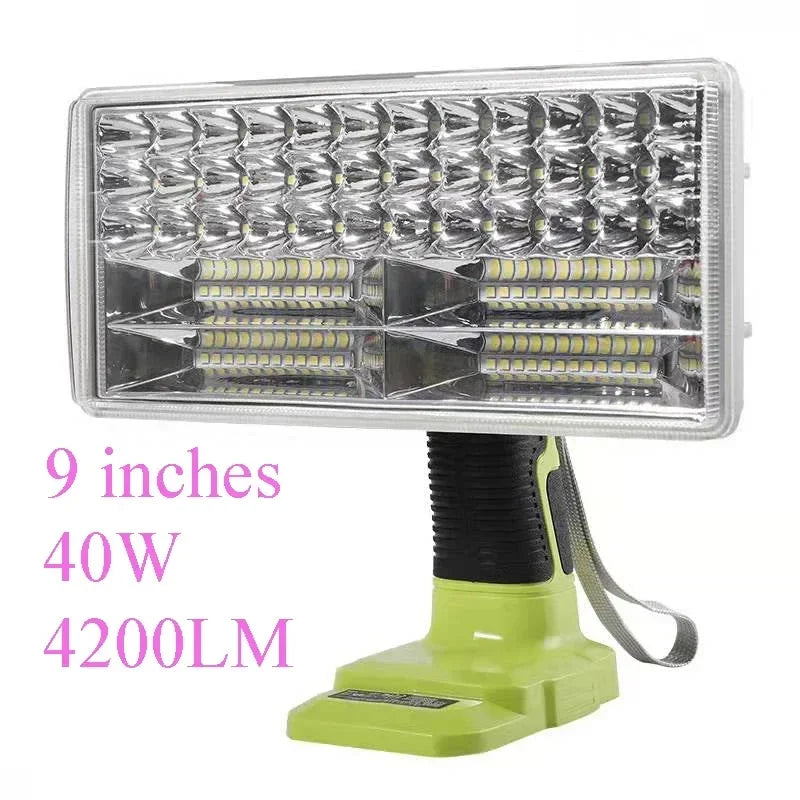 LED Working Lights For Ryobi 14.4V 18V Lithium Nickel One+ Battery P108 P104 Alarm Flashlight Electric Torch Spotlight Car Lamp