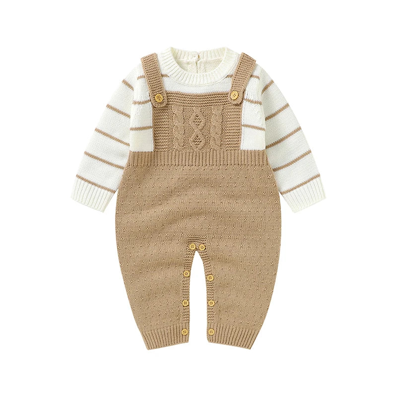 Winter Baby Rompers Autumn Casual Long Sleeve Knitted Newborn Boys Girls Jumpsuits Playsuits One Piece Infantil Overalls Clothes