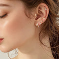 ZAKOL 6 Pcs Small Gold Hoop Stud Earrings Set for Women Simple Huggie Hoop Earrings Double Hoop Earrings CZ Stud Earrings