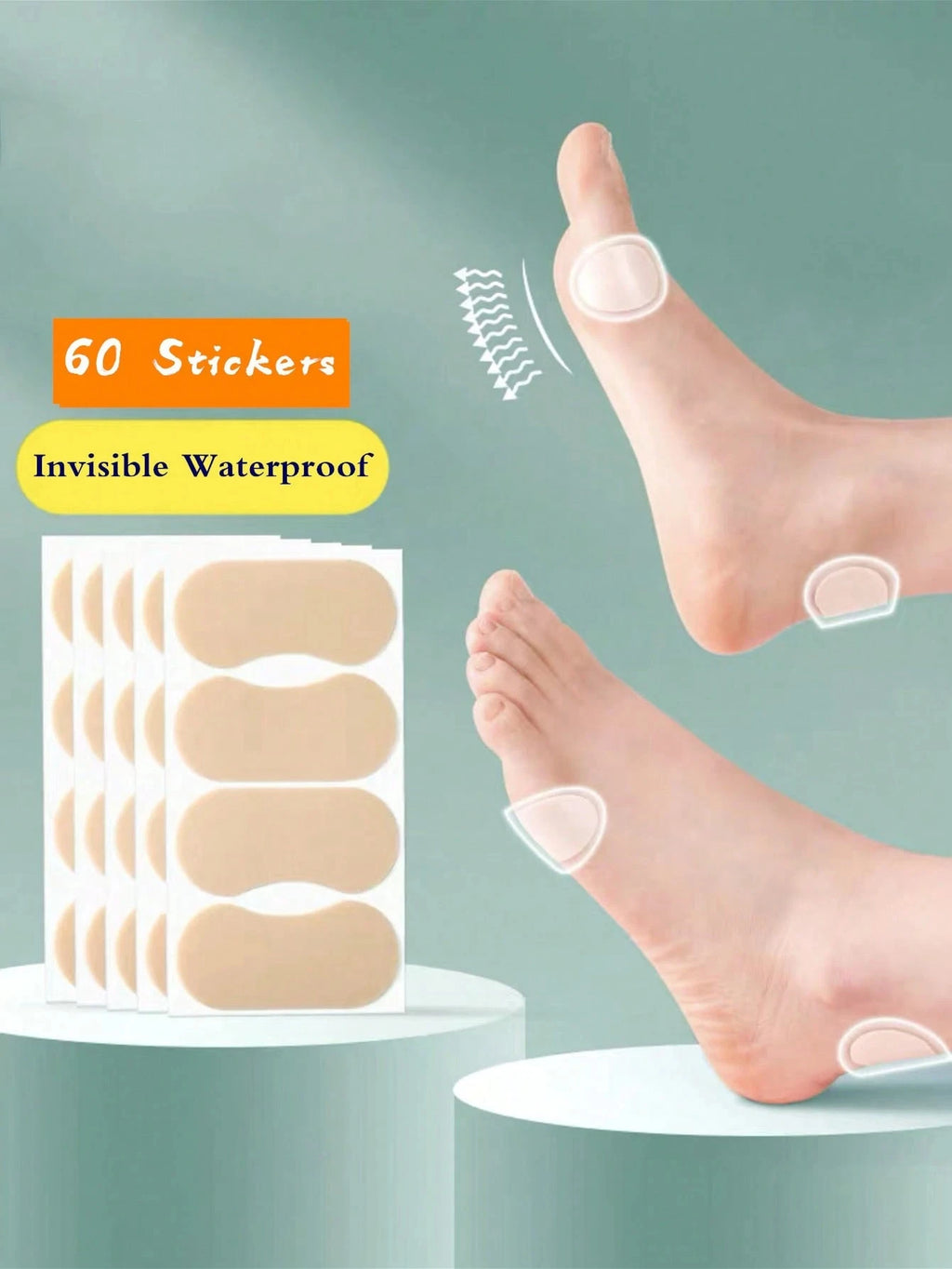 20/40/35/70/105Pcs Anti-Friction Heel Pads, Invisible Shoe Liners For High Heels, Leather Shoes, Can Be Reused,Pain Relief