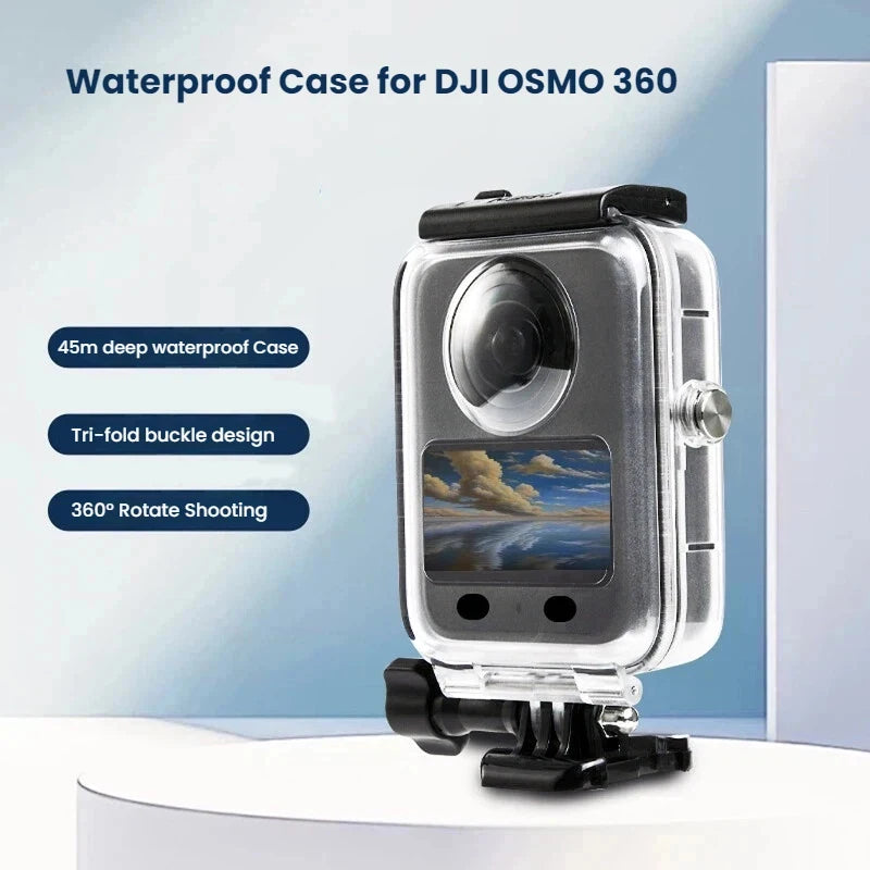 45M Deep Dive Waterproof Case for DJI Osmo 360, Anti-Fog Lens Protective Shell, Underwater Photography Housing for Action Camera