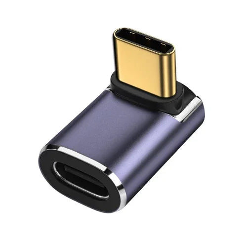90 Degree USB C Converter Thunderbolt Type C Adapter Female to Male Right Angle Elbow USBC Earphone Audio Data Charge Extender