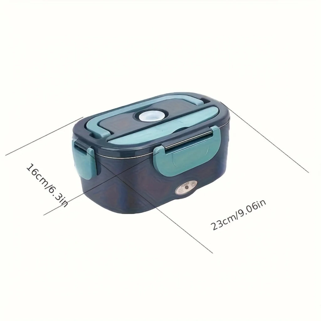 New US Standard Electric Lunch Box Double Compartment Portable Food Heater 110V-240V 12V 24V for Home Car Camping