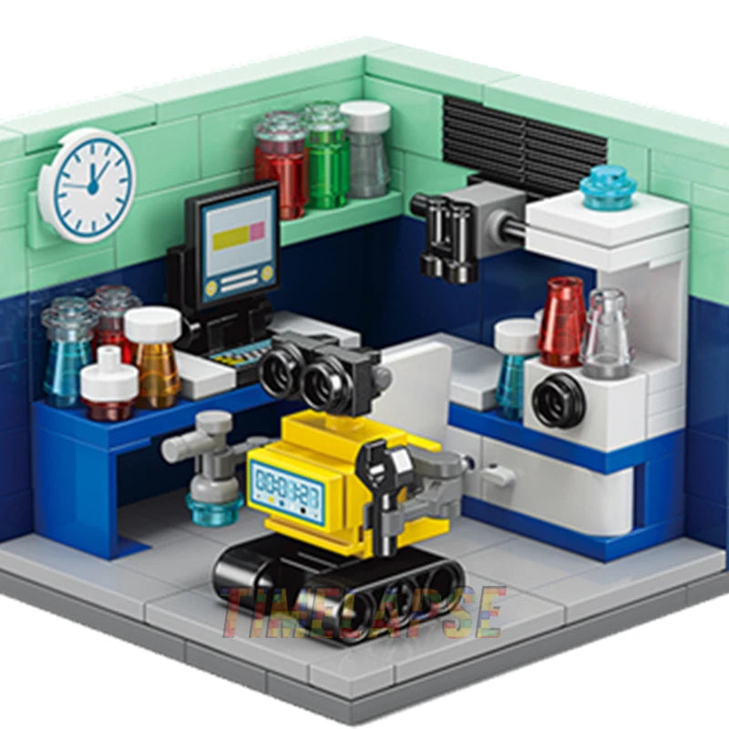 DIY Architecture Store Street View Food House Building Blocks Kit Girls Bricks Classic Movie Model Toys