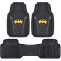 DC Comics Armored Batman Car Mats - Heavy Duty Rubber Floor Mats for All Weather, No-Slip Grip, Custom Fit - 2 Front Mats & 1