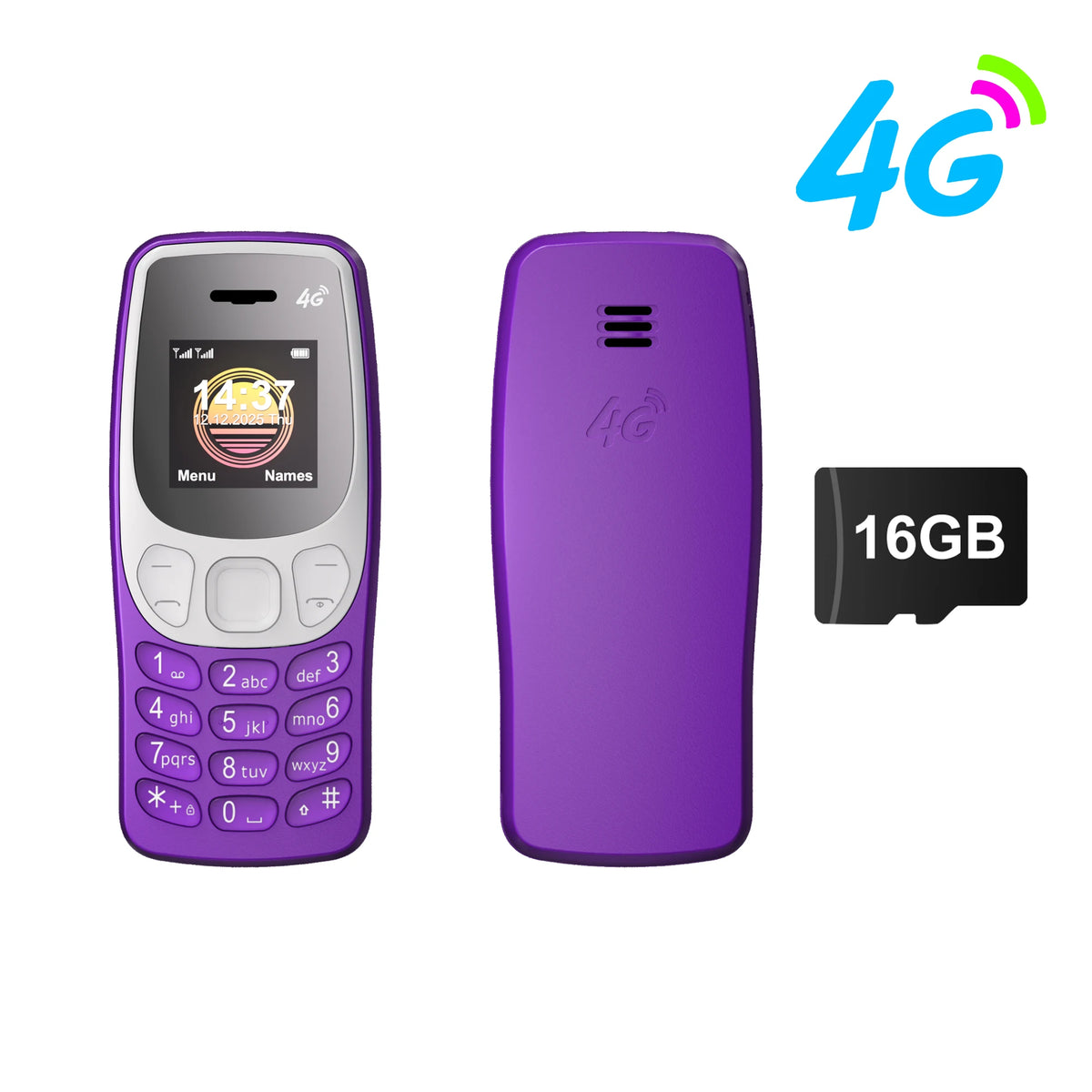 SERVO BM80 4G LTE Super Small Feature Phone Dual SIM Standby Auto Call Recording Speed Dial Blacklist 0.85" Backup Mobile Phone