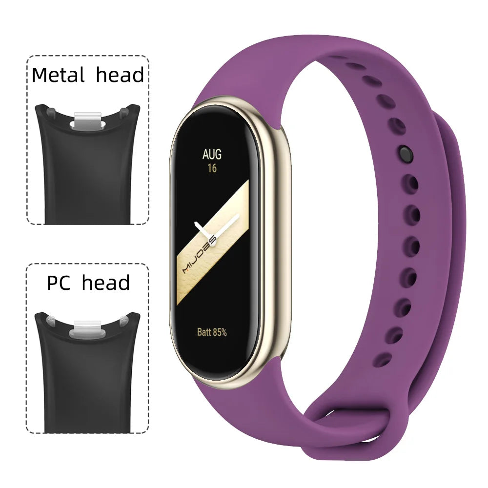 Bracelet for Mi Band 10 Strap for Mi Smart Band 10 9 8 NFC SmartWatch Sport Silicone Rubber Wristband Correa Miband 8 9 Strap