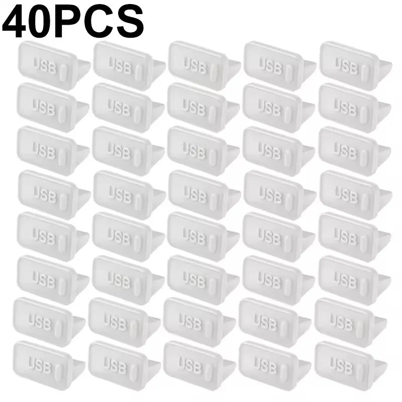 Dust Plug for USB -A Charger Port Cover Cap Female Jack Universal Silicone Dustproof USB-A Ports Protector PC Notebook Laptop