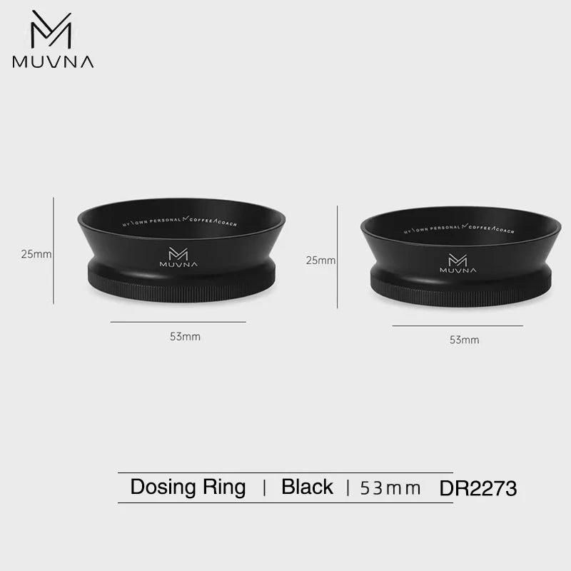MUVNA Magnetic Dosing Ring Funnel 51/53/58mm, Espresso Ring Dosing Anti-Spill with Magnet Fit Portafilter Barista Accessories