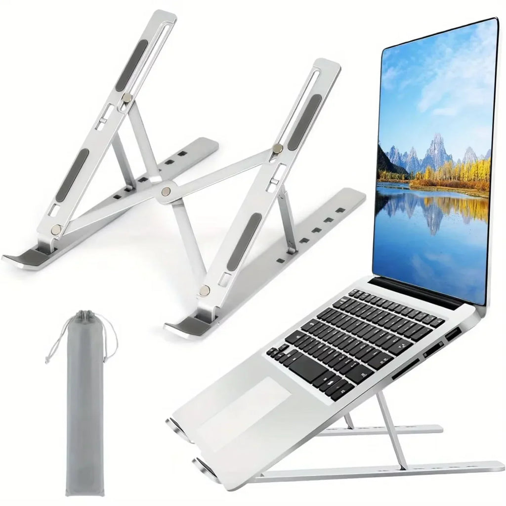 Foldable Laptop Stand Cooling Notebook Bracket Adjustable Ergonomic Laptop Support Base Holder Laptop Tablet Accessories Stands