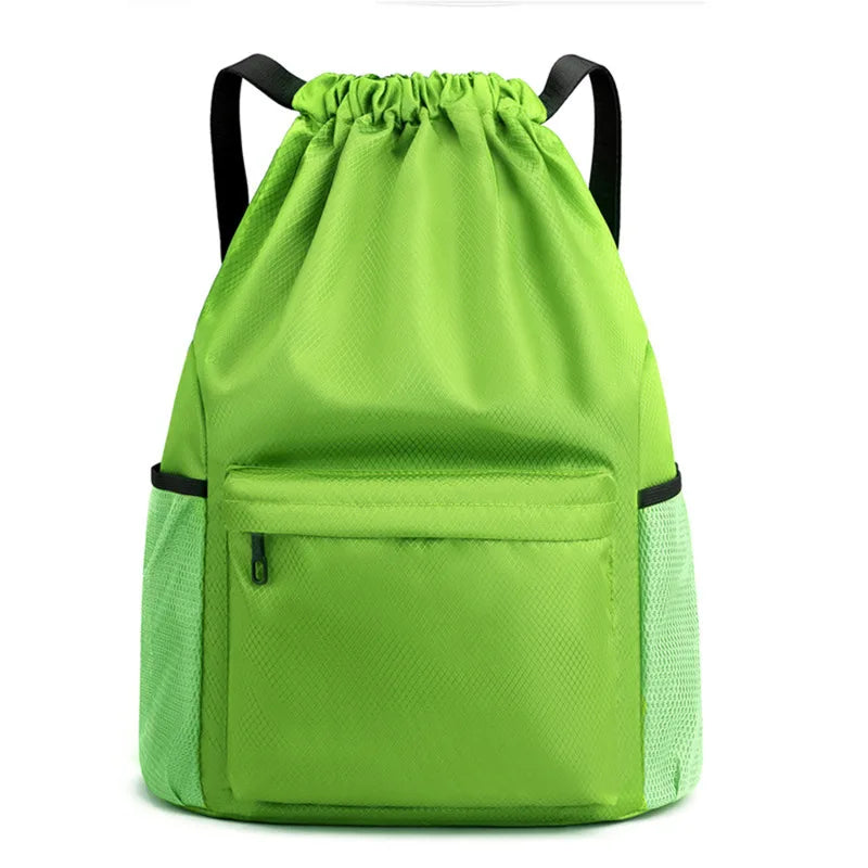 Sports Drawstring Backpack String Bag Sackpack With Large Capacity Gym Swim Beach For Women And Men To Hold Daily