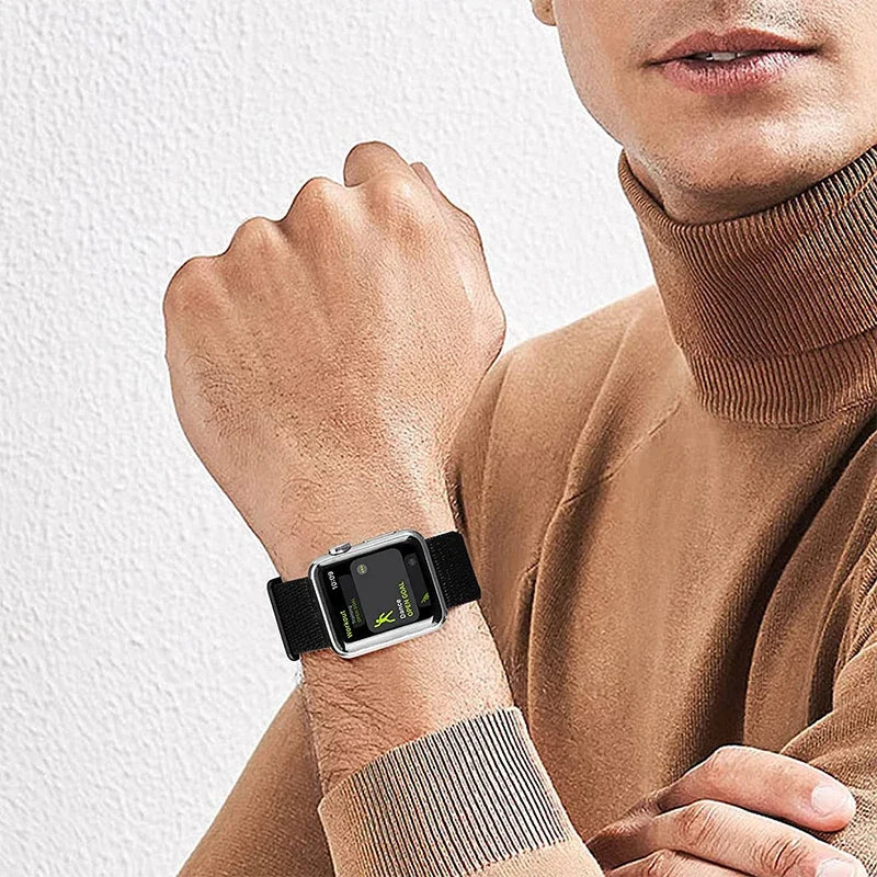 Nylon Strap For Apple Watch Band Ultra 10 9 8 7 SE 6 5 46MM 42MM 40MM 44MM smartwatch Accessorie bracelet iWatch serie 45MM 41MM