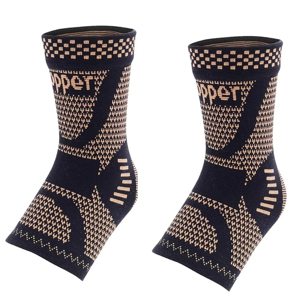 1PCS/2PCS Copper Ankle Brace Compression Sleeve for Women Men,Foot Arch Support Sock for Pain Relief,Plantar Fasciitis,Sports