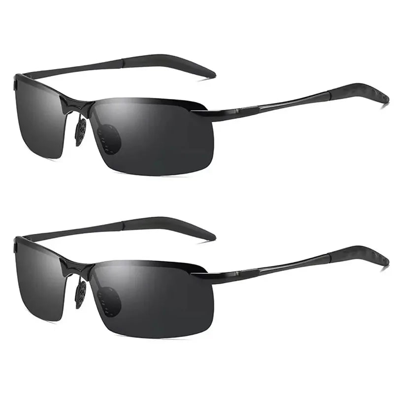1/2pcs Photochromic Polarized Sunglasses Intelligent Color Changing Sun Glasses Driving Fishing Cycling Day Night Vision Goggles