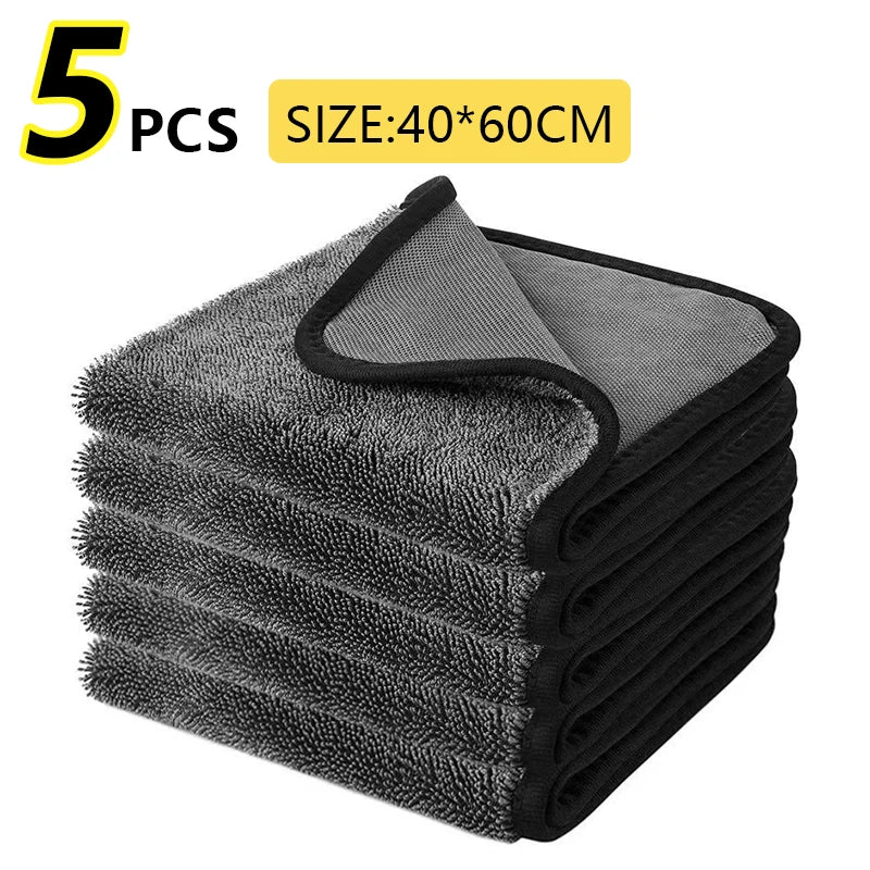 40*60/40cm Car Wash Towel 600GSM Microfiber Double-Sided Ultra Absorbent Car Wash Cloth Cleaning Drying Towel Washing Accessorie