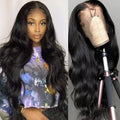 46 Inch 13x4 Lace Front Human Hair Wigs Body Wave 200 Density Remy Hair Glueless Wig Natural Color For Black Women Pre Plucked