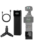 Pocket 3/4 Fast Charging Battery Controller and DJI Osmo Pocket3/4, Por Extra and Reserved 1/4" Threaded Hole with Type-C Cable