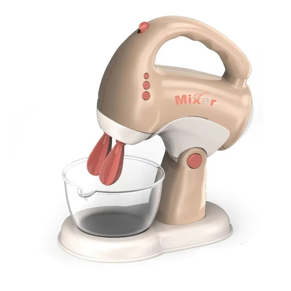 Kitchen Appliances Toy Kids Kitchen Accessories Pretend Play Set with Blender Coffee Maker Mixer with Sounds & Light