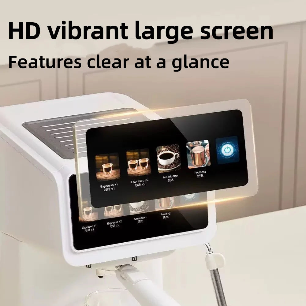 20Bar Espresso Machine, Steam Milk Frother Coffee Maker with Fast Heating, Compact Semi-Automatic Cappuccino Brewer for Home Off