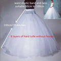 4/6/8 Layers Tulle Crinoline Skirt Hoopless Petticoat Underskirt for Bridal Wedding Dresses