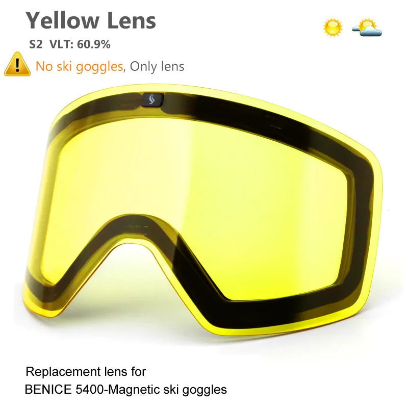 2023 New Double Layer Magnetic Ski Goggles Polarized Lens Skiing Anti-fog UV400 Snowboard Goggles Men Women Ski Glasses Eyewear