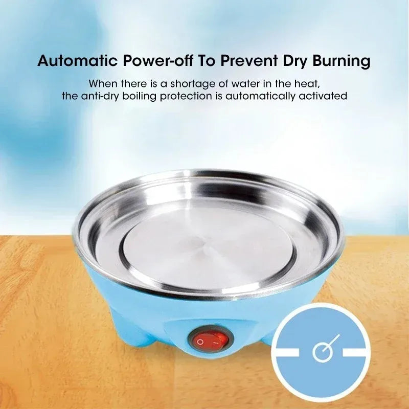 7 Egg Automatic Electric Egg Steamer Double Layer Design for Boiling Poaching and Making Custard Quick Breakfast Appliance