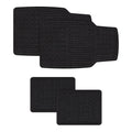 Duratex Solid Black Blocks Universal Fit Woven Car Floor Mats 4 Pack