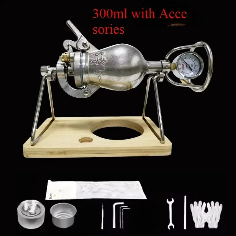 300ml  Stainless Steel Hand Popcorn Machine Old-fashioned Small Hand-cranked Popcorn Machine