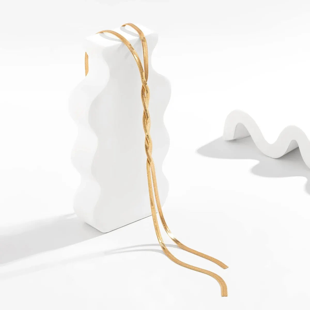 Sexy Goth Adjustable Flat Snake Long Chain Necklace for Women Vintage Weave Twisted Link Chest Choker Aesthetic Neck Jewelry New
