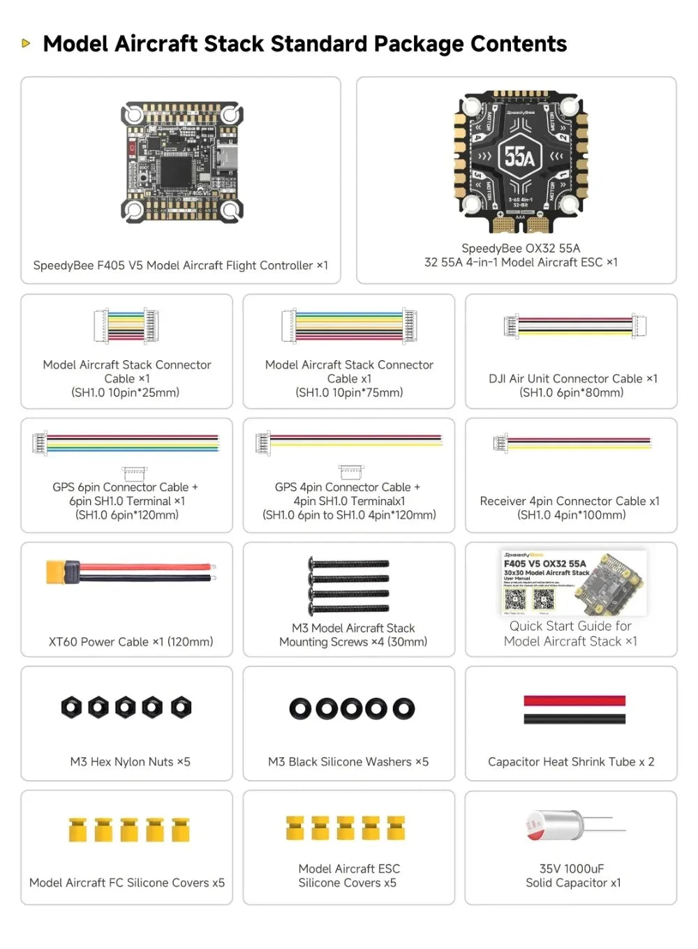 1pcs/lot NEW Speedybee F405 V4 BLS 55A BMI270 F405 V5 OX30 30x30 FC&ESC Stack 4IN1 ESC Drone Toy Accessories Flight Controller