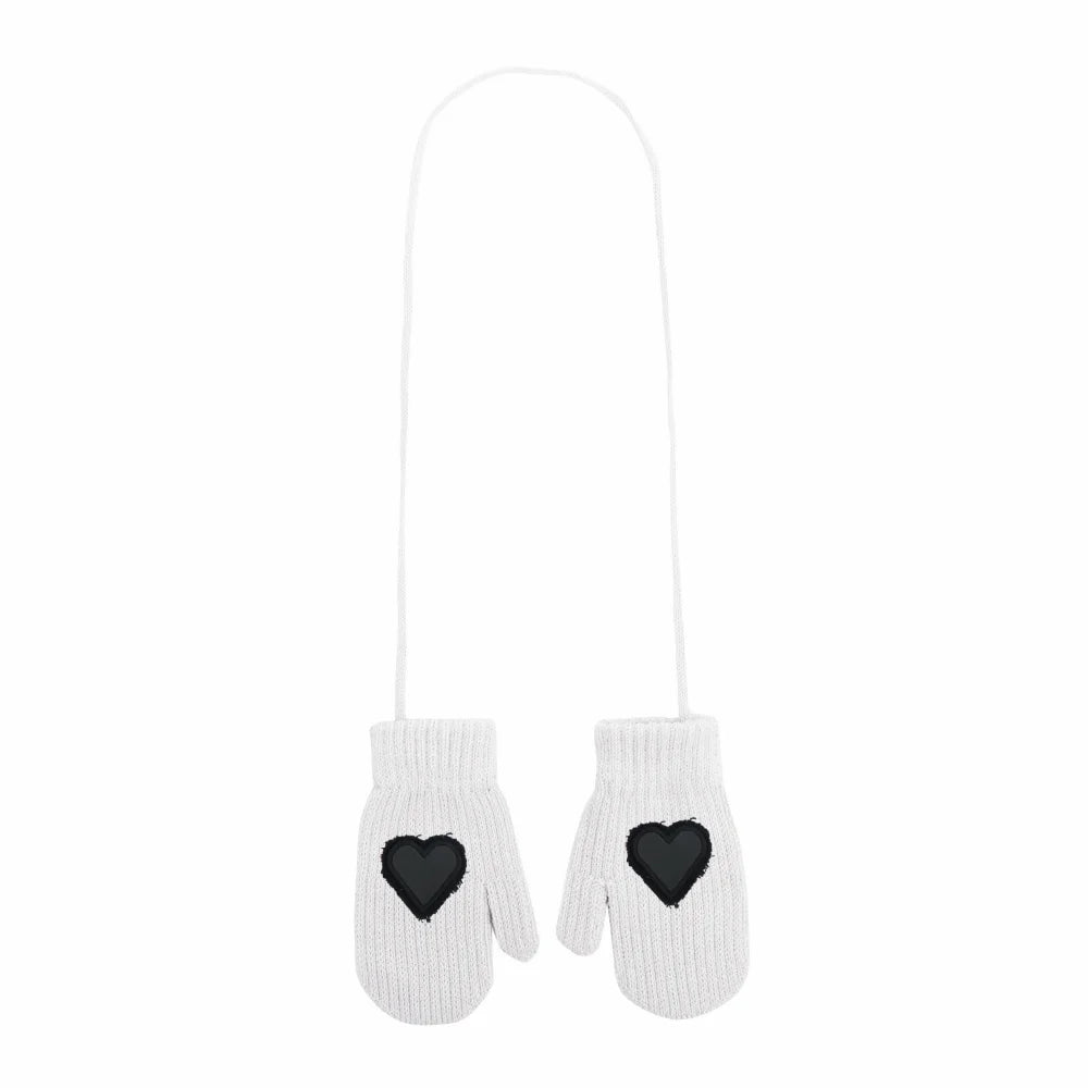 Winter Cotton Knitted Beanies Leather Heart Outdoor Hat Children Hats Personality Table hats girl hat boy hat