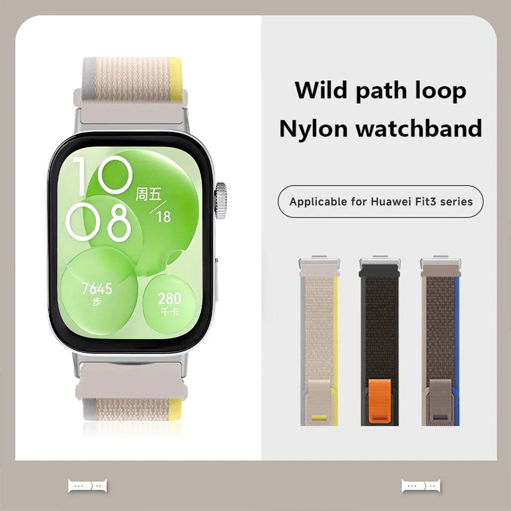 Nylon Trail Loop Band For Huawei Watch Fit 4/4Pro Strap Bracelet Watchband For Huawei Watch Fit 3 2 Smartwatch Elastic Correas