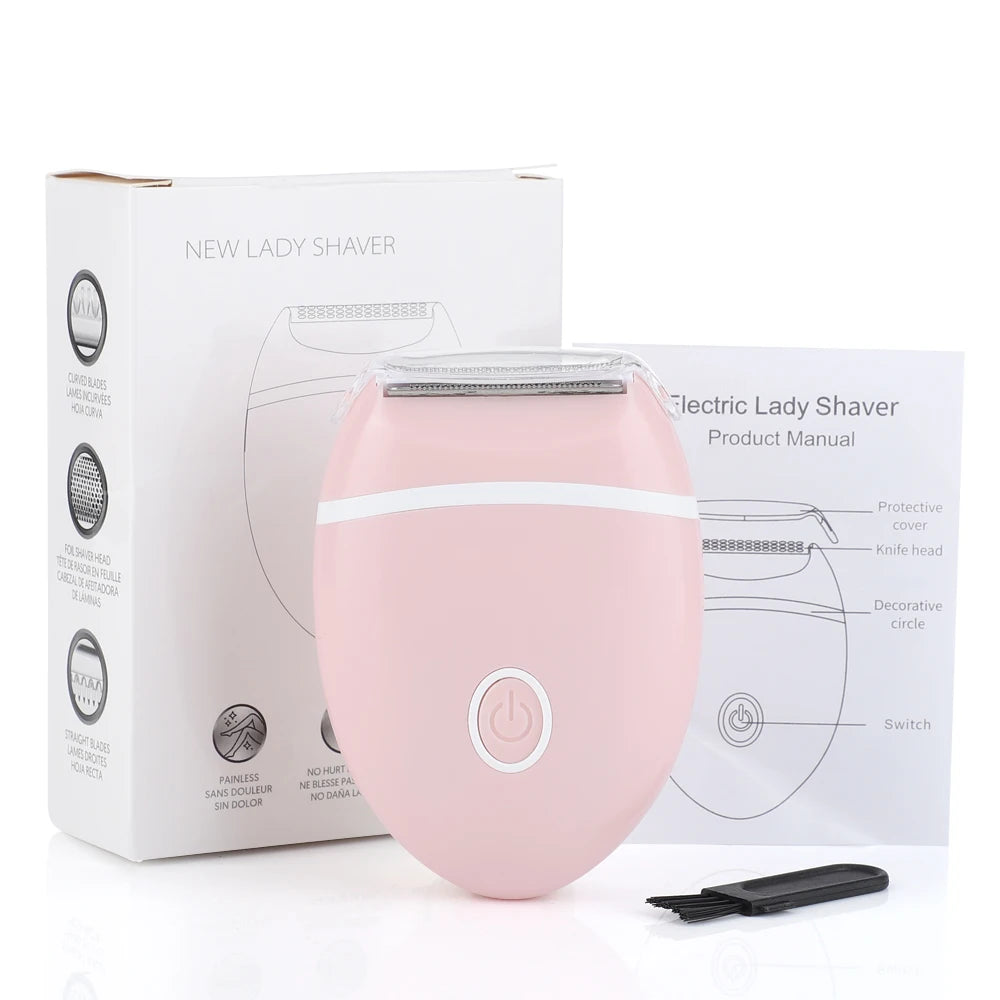Women's Shaver Electric Mini Washable Razor Special Hair Removal Equipment for Whole Body Leg Armpit Intimate Area 3 in 1