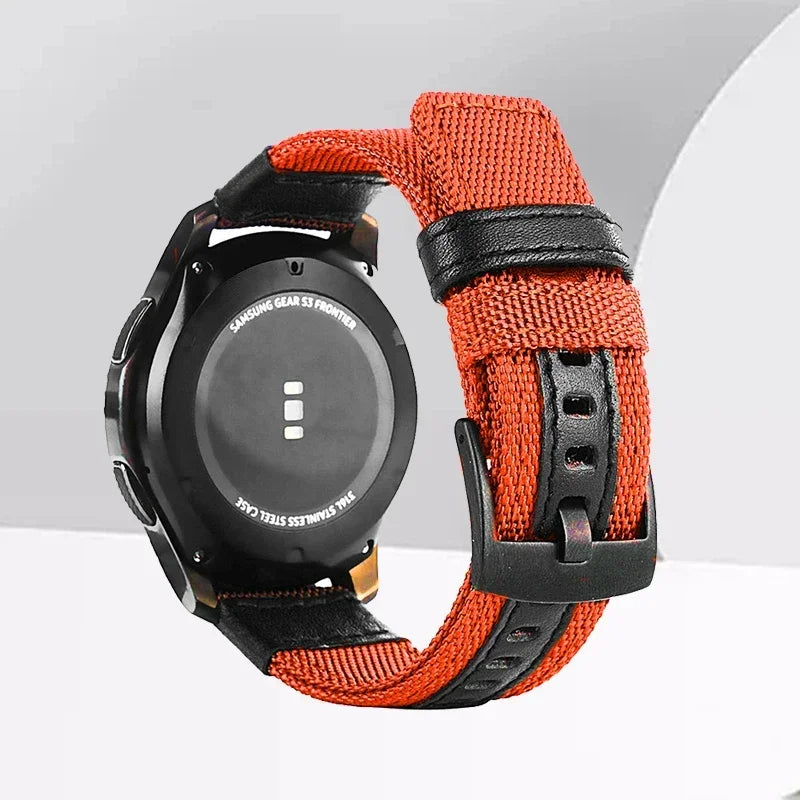 20mm 22mm Nylon  strap For Samsung Galaxy watch 3 4 46mm gear s3 Frontier Classic Woven Nylon Band for 20mm 22mm Sport Wristband