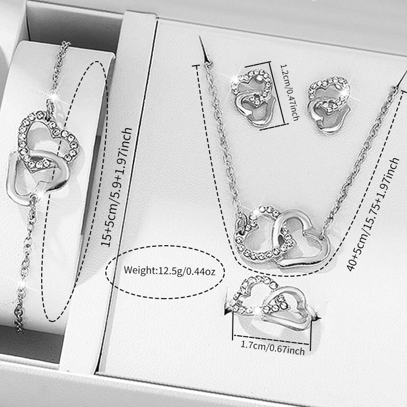 6-piece women's watch+accessory set, new fashionable watch+elegant accessories, the best choice for gift giving