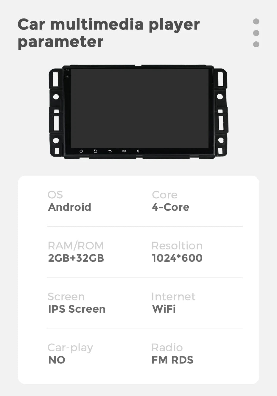 MEKEDE 8inch Screen Android System Audio for Chevrolet Silverado Impala GMC Yukon Acadia Sierra Carplay Auto Multimedia Video Player 2G 32GB Head Unit Autoradio 2Din Radio FM Stereo Support Bluetooth DSP RDS AV Output Full Rc