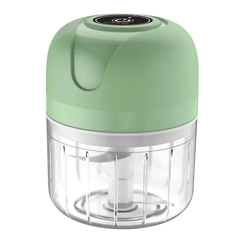 Electric Garlic Grinder USB Rechargeable 250ml Portable Multifunctional Meat Grinder Chopper