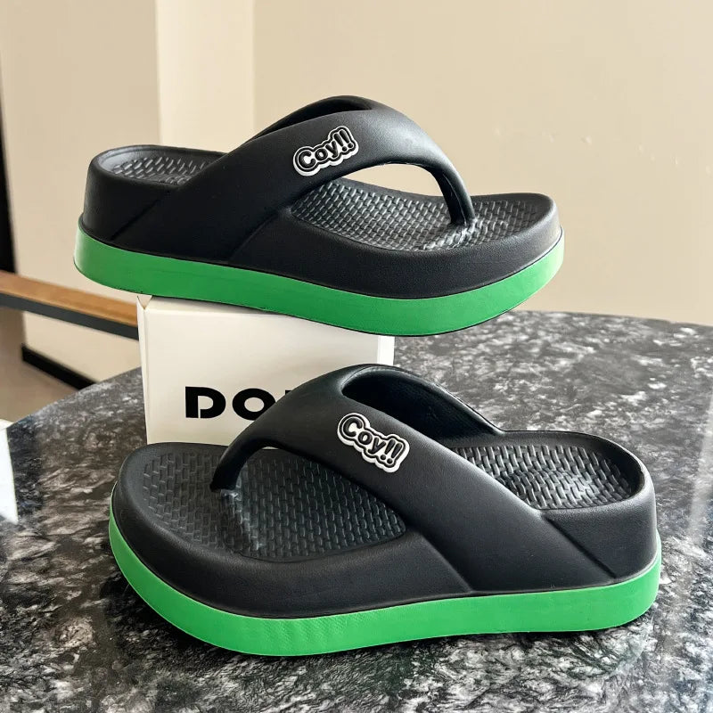 Summer Women's Flip-Flops 3cm Height Non-Slip Summer Sandals Ladies Slides Girl's Slippers