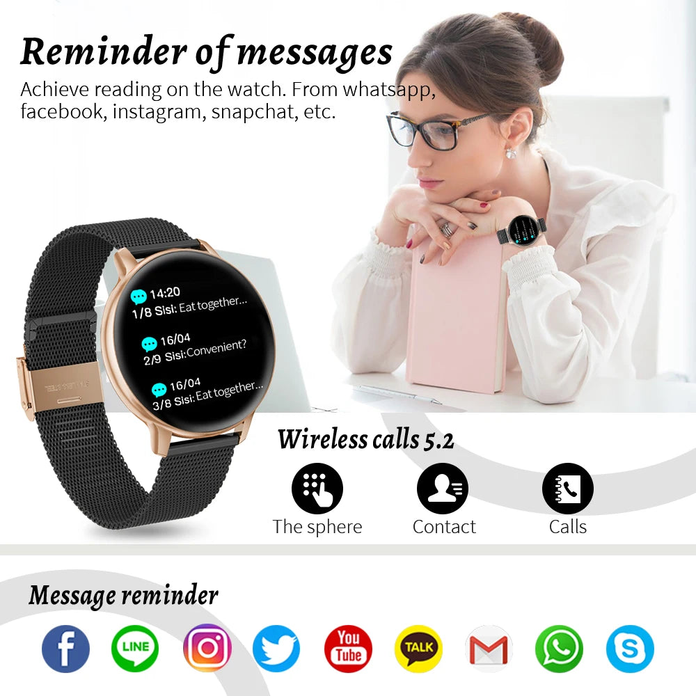FOXBOX Smart watch Health Monitoring Sport Fitness Tracker Bluetooth Call Waterproof Men Women Luxury Smartwatch For IOS Android