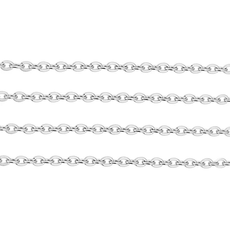5meters Stainless Steel Link Chains Bulk Lot 1 1.5 2 2.5mm Gold Color Necklace Chains for Diy Bracelet Supplies Jewelry Making