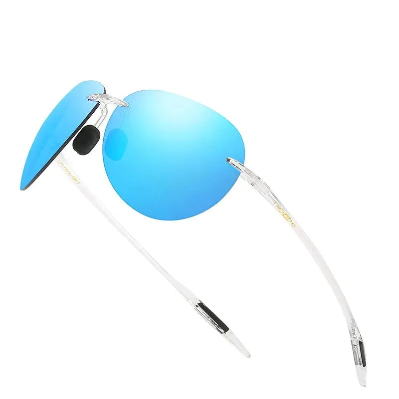New Men's Rimless Sunglasses Sport Driving Sunglasses Ultra Light Rimless Glasses