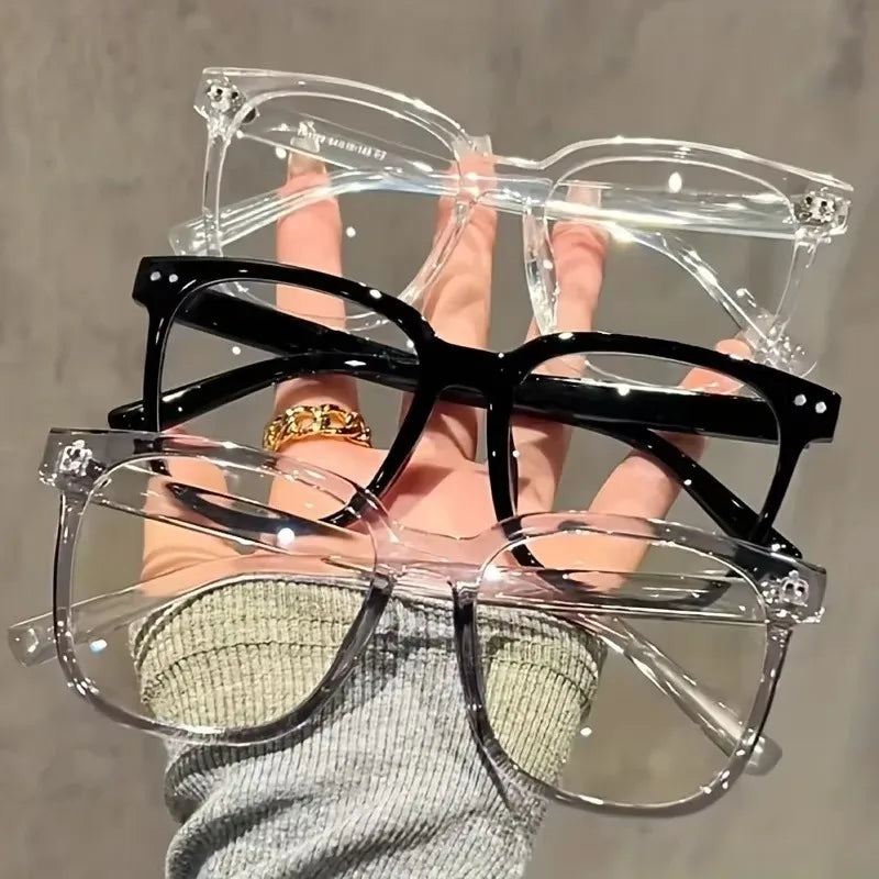 2/3pcs Unisex Square Frame Anti Blue Light Glasses Blocking Glasses - Stylish Campus Look, Face-Flattering Optical Eyewea