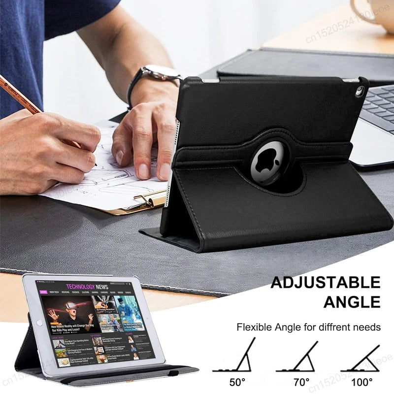 Case for IPad 9.7 2017 2018 IPad Air 2 3 4 5 iPad Pro 11" 10.2 7th 8th 9th 10 10th Gen Mini 6 7Case Rotating Stand Tablet Cover