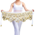 Velvet Women Belt Belly Dance Waist Wrap Skirt Chain Golden Coin Tassel Women Belly Dance Hip Skirt Waist Wrap Scarf