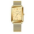 Mens Fashion Sports Watches Simple Men Luxury Gold Business Ultra Thin Stainless Steel Mesh Belt Quartz Watch