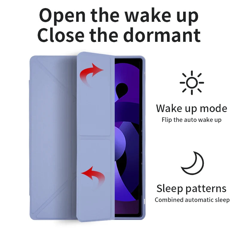 Multi-fold Smart Cover For Samsung Tab A11 A9 Plus 11 Case Galaxy Tab S10 S9 S7 FE S8 Plus 10.9 11 13.1 12.4  S6 lite 10.4 Funda